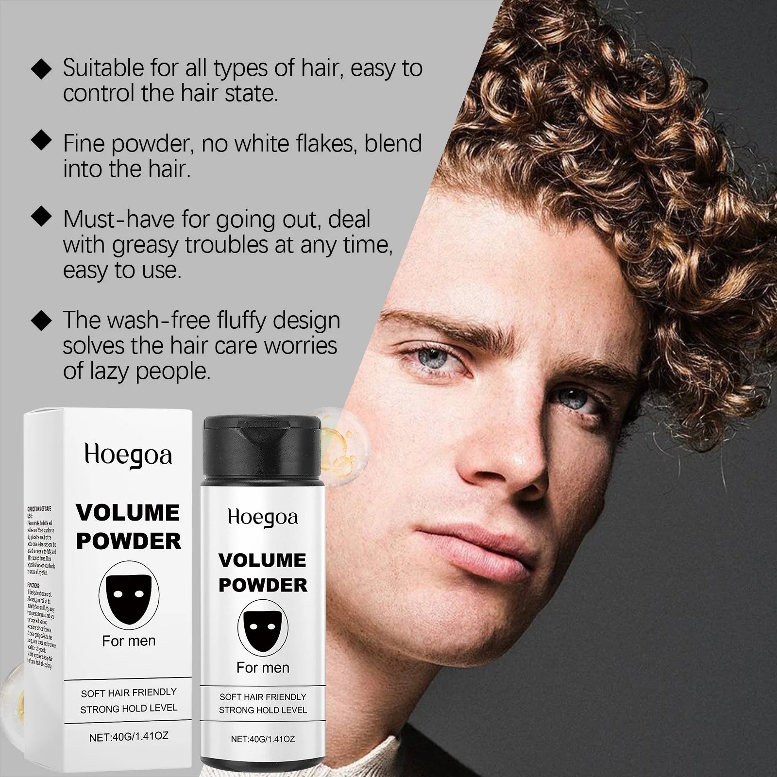 Matte Hair Styling Powder for Men